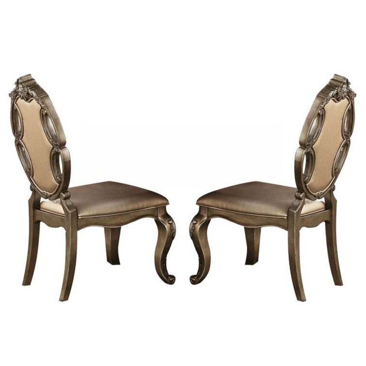 Simple Relax Tufted King Louis Back Side Chair in Vintage Oak Wayfair